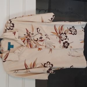 Paradise Blue Mens Hawaiian shirt Size L